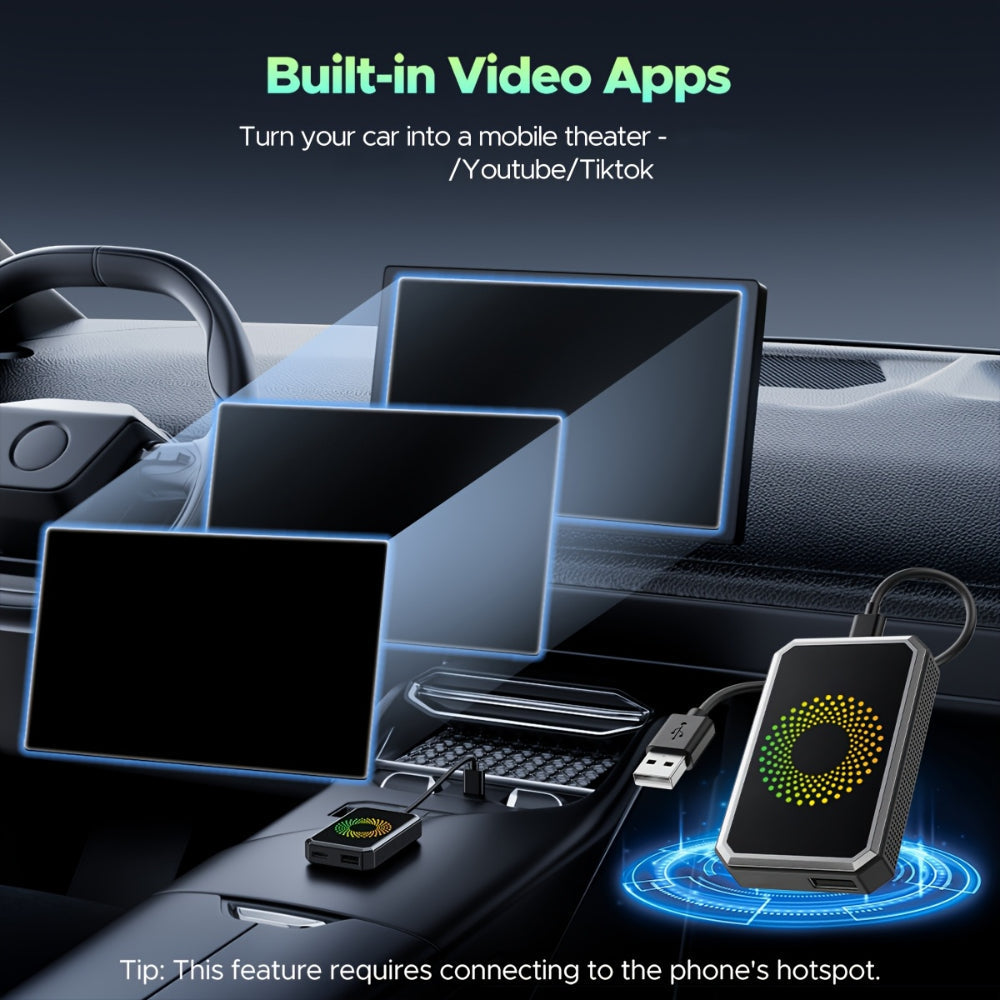 Adaptador de Coche Inalámbrico Caja de Transmisión Multimedia para Pantalla