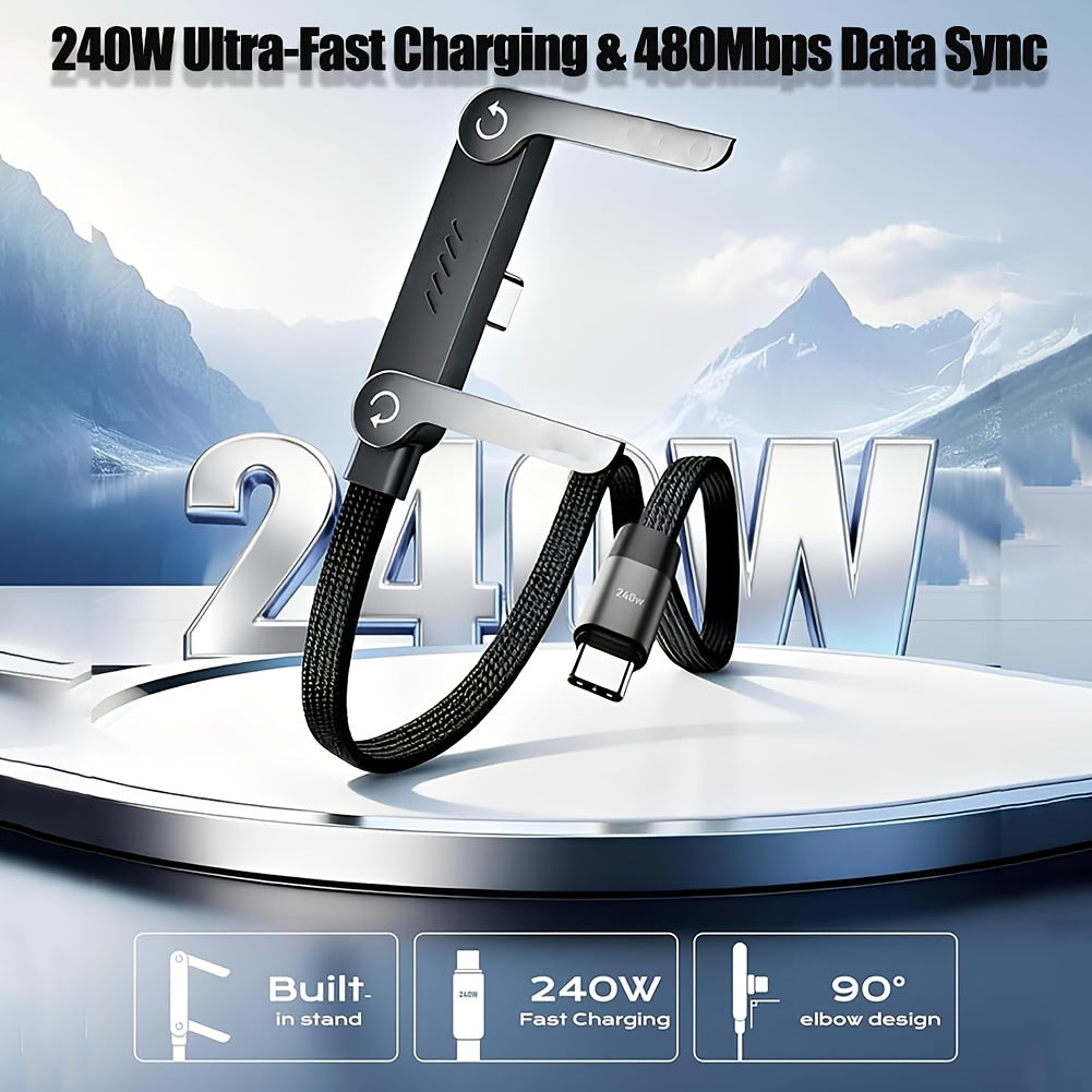 Soporte para Teléfono con Cable de Carga 240W Plástico Carga Rápida