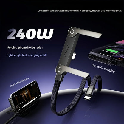 Soporte para Teléfono con Cable de Carga 240W Plástico Carga Rápida