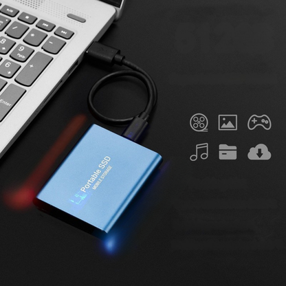 Unidad SSD Externa Portátil 512GB Almacenamiento Compacto Rápido USB C