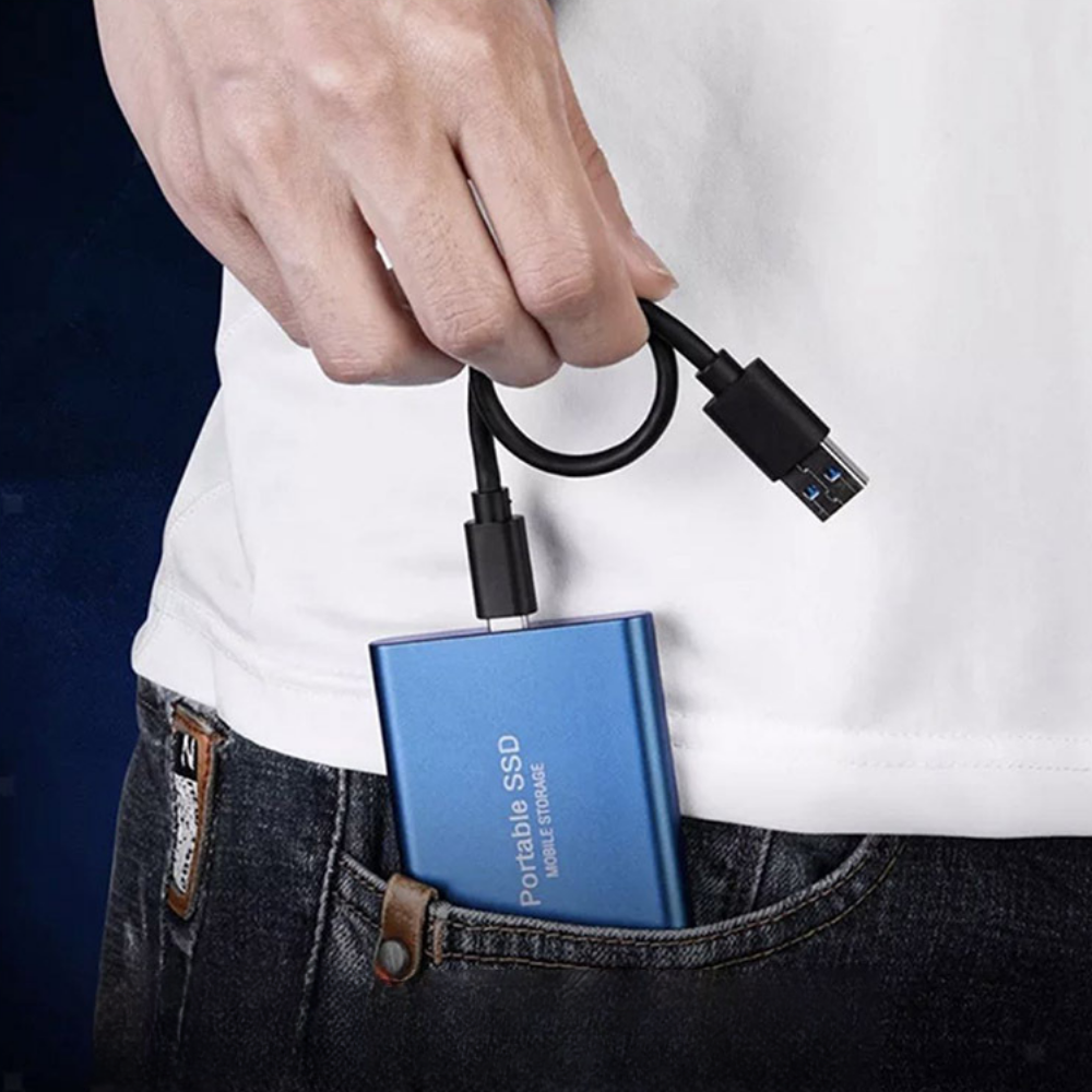 Unidad SSD Externa Portátil 512GB Almacenamiento Compacto Rápido USB C