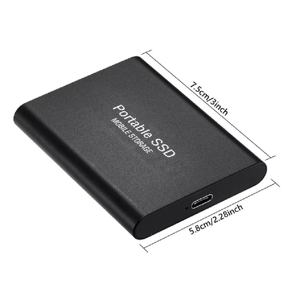 Unidad SSD Externa Portátil 512GB Almacenamiento Compacto Rápido USB C