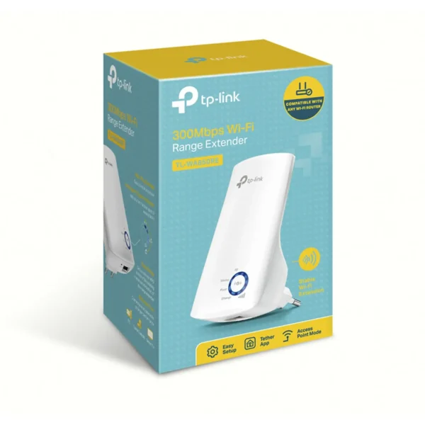 Repetidor WiFi TP-Link WA850RE – 300 Mbps, Modo Punto de Acceso, WPS,
